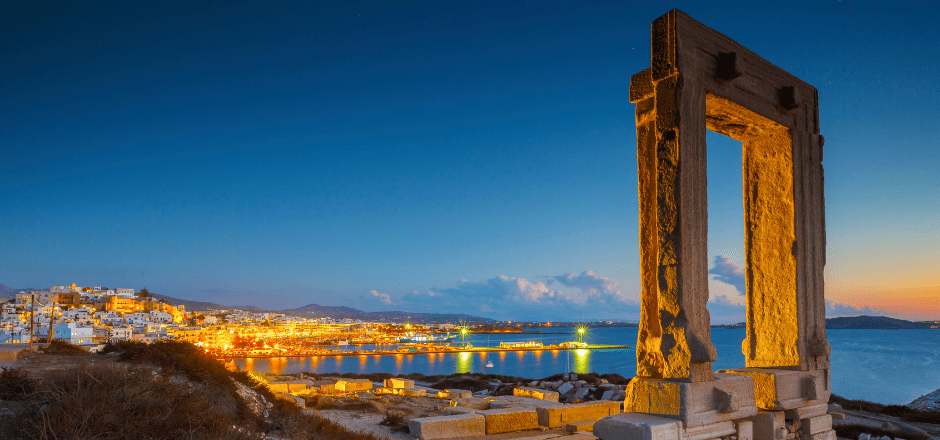 Portara in Naxos Island Greece