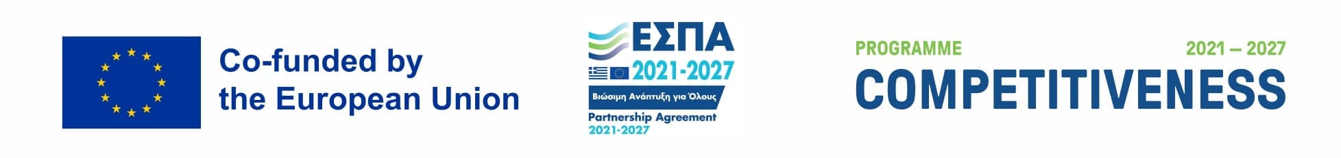 NSRF 2021-2027 Banner: Competitiveness Programme - Co-funded by the European Union.